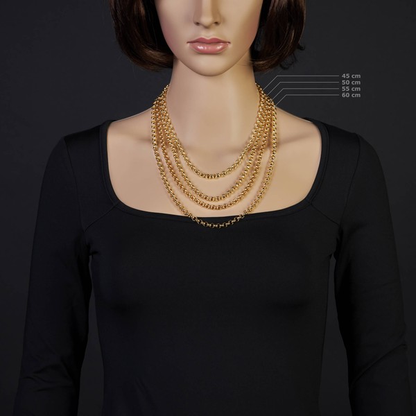 5mm Erbskette 585 Gelbgold 60cm