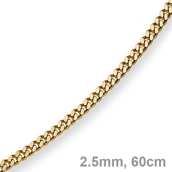 2,5mm Panzerkette 585 Gelbgold 60cm