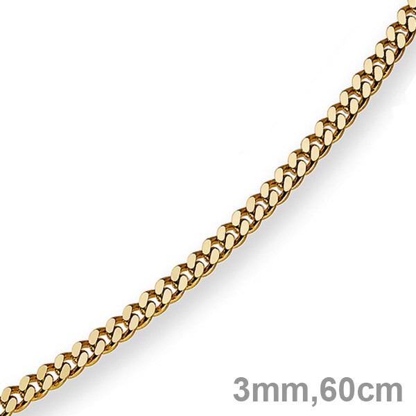 3mm Panzerkette 585 Gelbgold 60cm