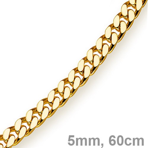 5mm Panzerkette 585 Gelbgold 60cm