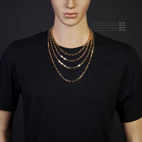 5mm Plattenkette 585 Gelbgold 60cm