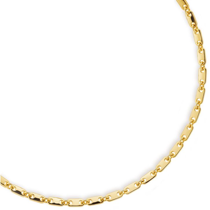 5mm Plattenkette 585 Gelbgold 55cm