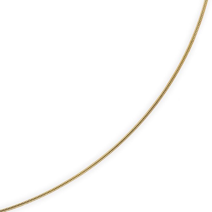 1mm Schlangenkette 585 Gelbgold 50cm