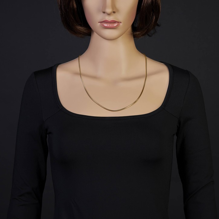 2,5mm Schlangenkette 585 Gelbgold 60cm