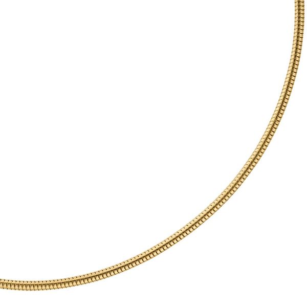 2,5mm Schlangenkette 585 Gelbgold 60cm