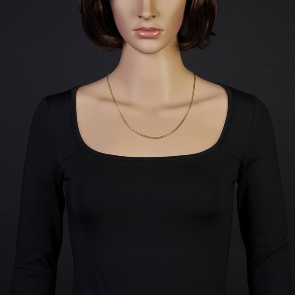 2,5mm Schlangenkette 585 Gelbgold 55cm