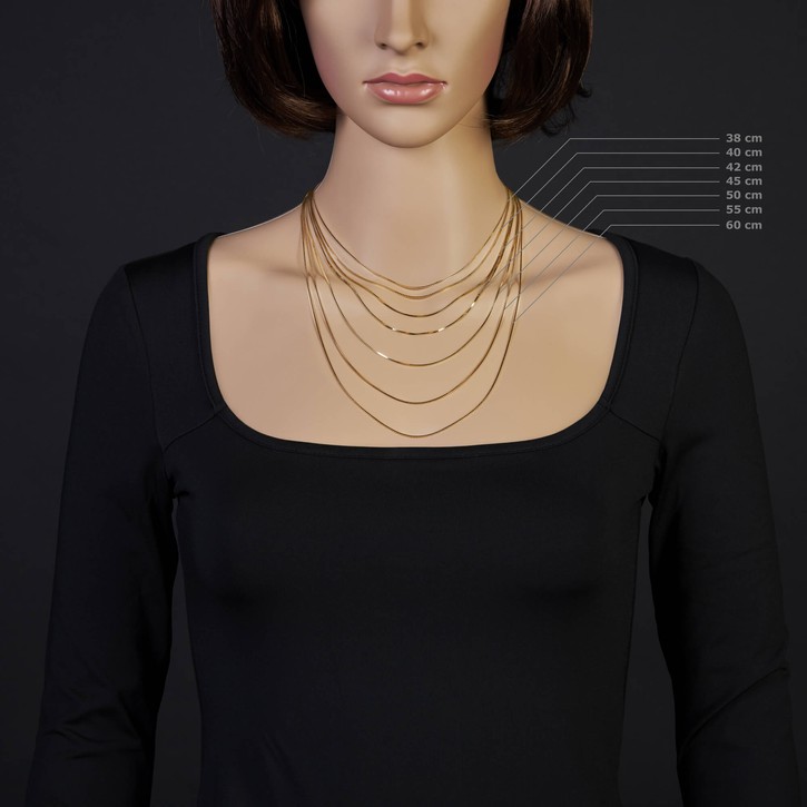 0,9mm Venezianerkette 585 Gelbgold 50cm