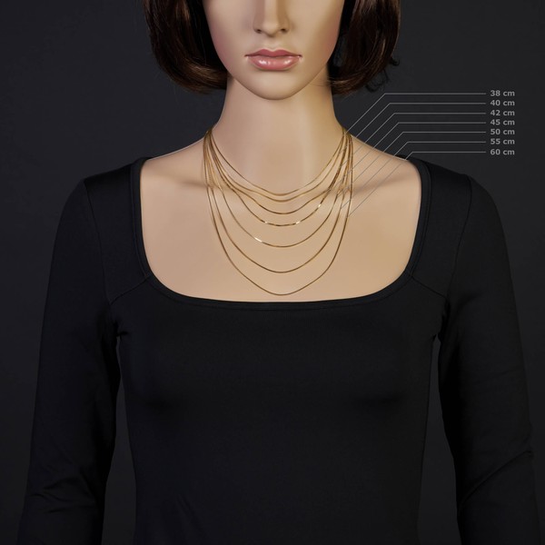 0,9mm Venezianerkette 585 Gelbgold 50cm
