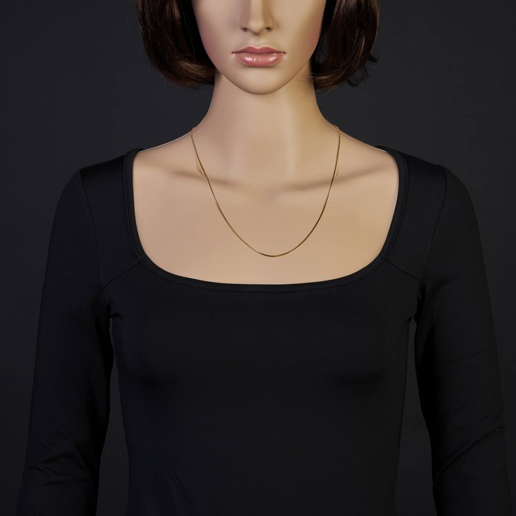 1,1mm Venezianerkette 585 Gelbgold 55cm