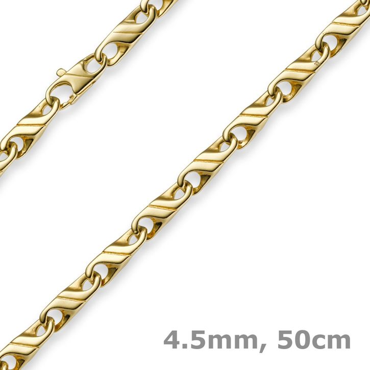 4,5mm Viktoriakette 585 Gelbgold 50cm