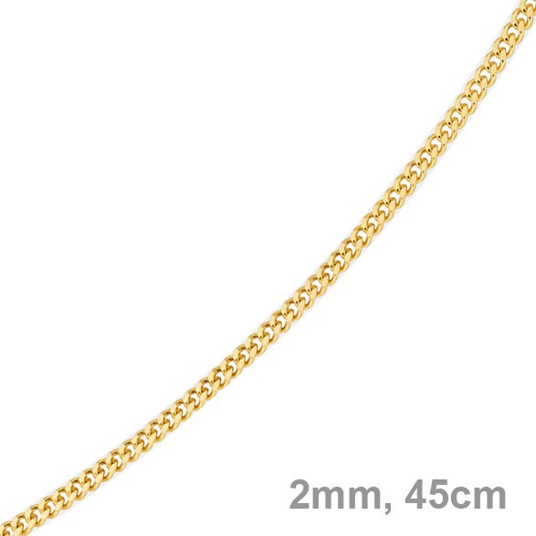 2mm Panzerkette 750 Gelbgold 45cm