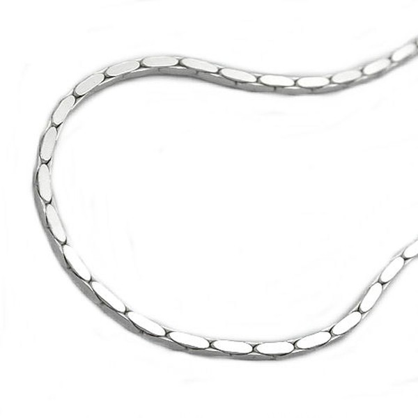 1x1mm Armband Kobrakette Silber 925 19cm