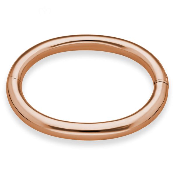 Armreif aus 585 Rosegold 8mm breit schlicht