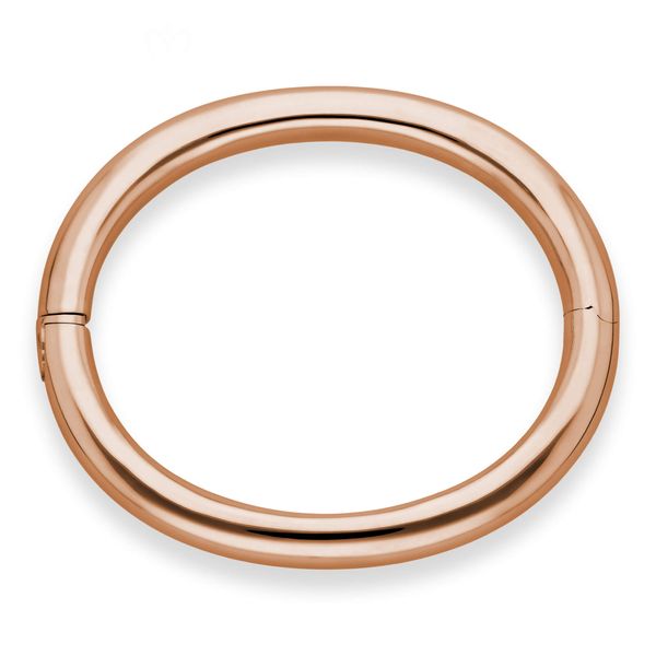 Armreif aus 585 Rosegold 8mm breit schlicht