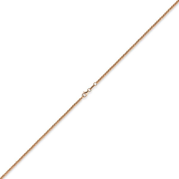 2,2mm Kugelkette aus 585 Rosegold 45cm