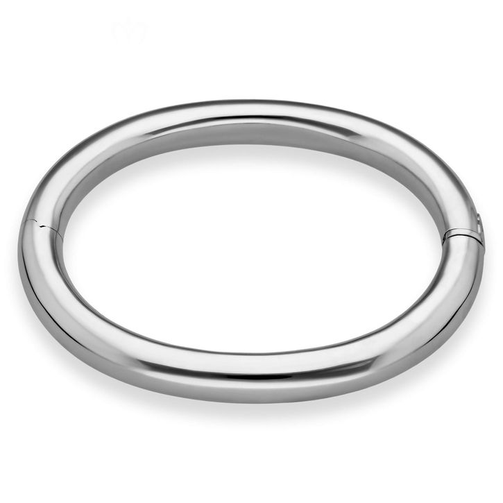 Armreif aus 585 Weißgold 8mm breit schlicht