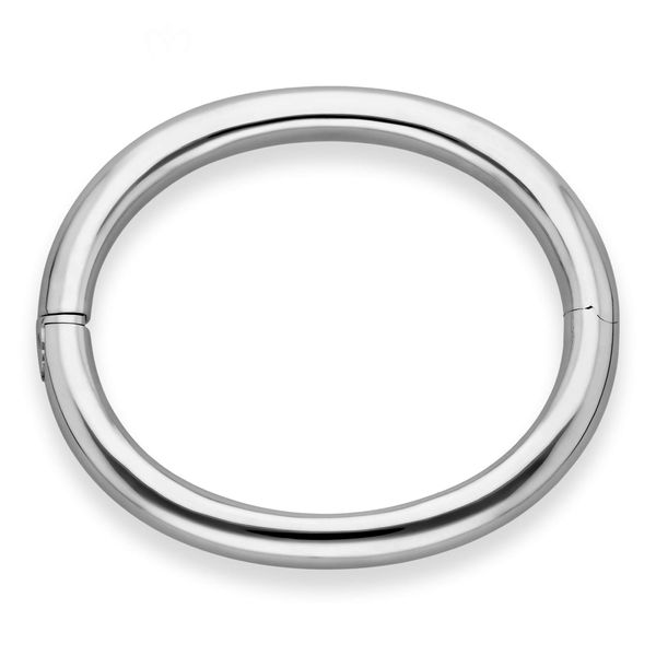 Armreif aus 585 Weißgold 8mm breit schlicht