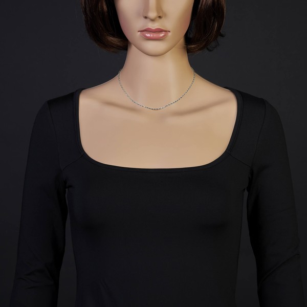 1.8mm Ankerkette aus 585 Weißgold 38cm