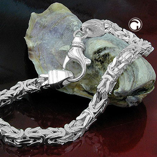 5x5mm Armband Königskette Silber 925 19cm