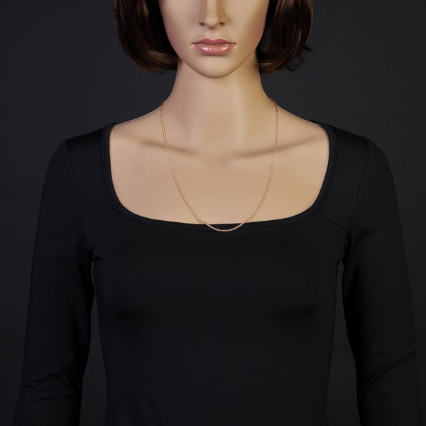 2.3mm Rund-Ankerkette 585 Rotgold 60cm