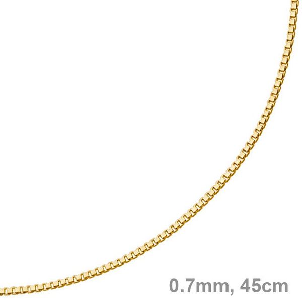 0,7mm Venezianerkette 585 Gelbgold 45cm