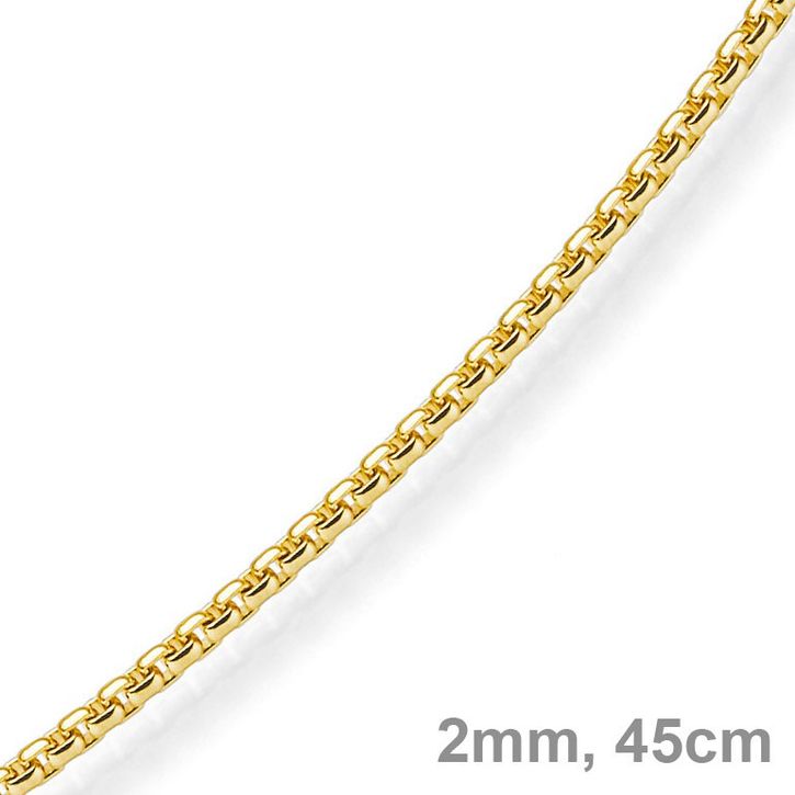 2mm Venezianerkette 585 Gelbgold 45cm