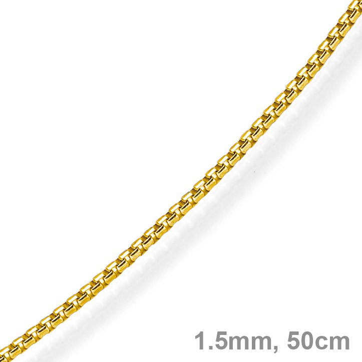 1,5mm Venezianerkette rund 585 Gelbgold 50cm