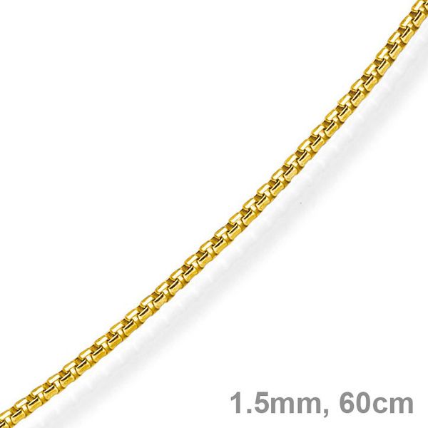 1,5mm Venezianerkette rund 585 Gelbgold 60cm