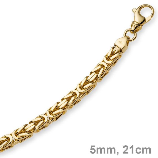 5mm Armband Königskette 585 Gelbgold 21cm