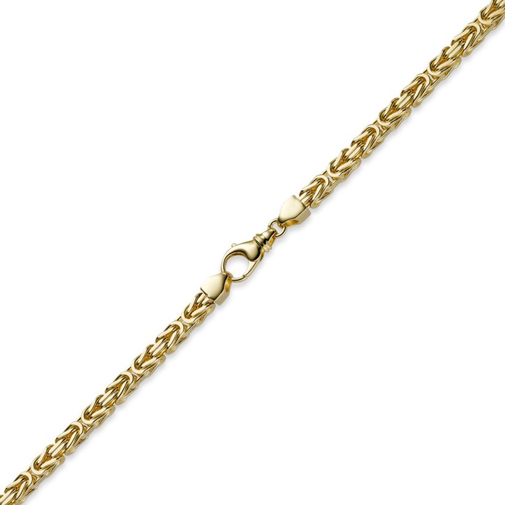 6mm Königskette aus 585 Gelbgold 90cm