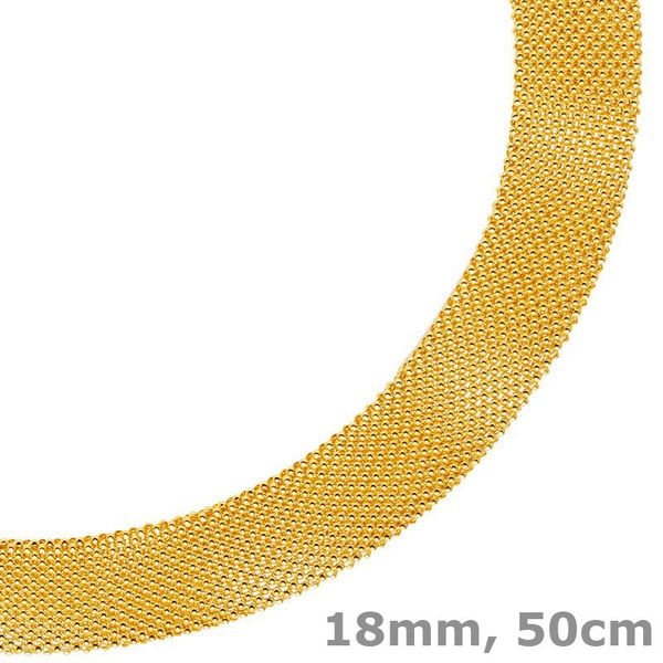 18mm Milanese Collier aus 585 Gelbgold 50cm