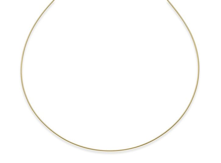 1,2mm Halsreif aus 585 Gelbgold rund 50cm