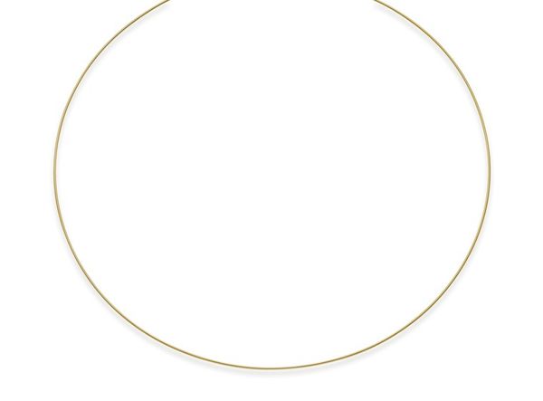 1mm Halsreif aus 585 Gelbgold 50cm