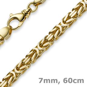 7mm Königskette aus 585 Gold Gelbgold Kette Halskette 60cm Herren