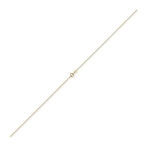 1,1mm Rund-Ankerkette aus 750 Gelbgold 60cm