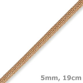 5mm Himbeere Armband Armkette Armschmuck rund, 585 Gold Rotgold, 19cm