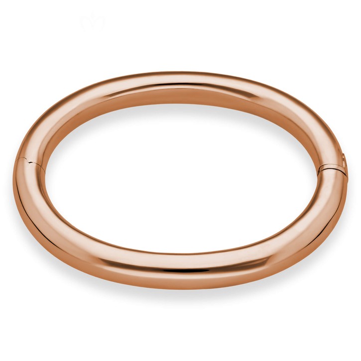 8mm Armreif aus 750 Rotgold glänzend schlicht