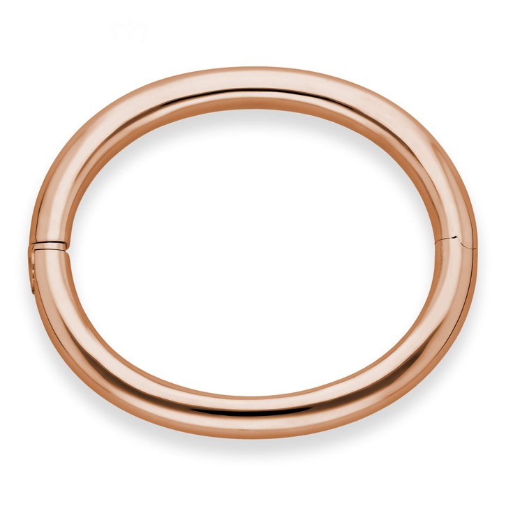 8mm Armreif aus 750 Rotgold glänzend schlicht