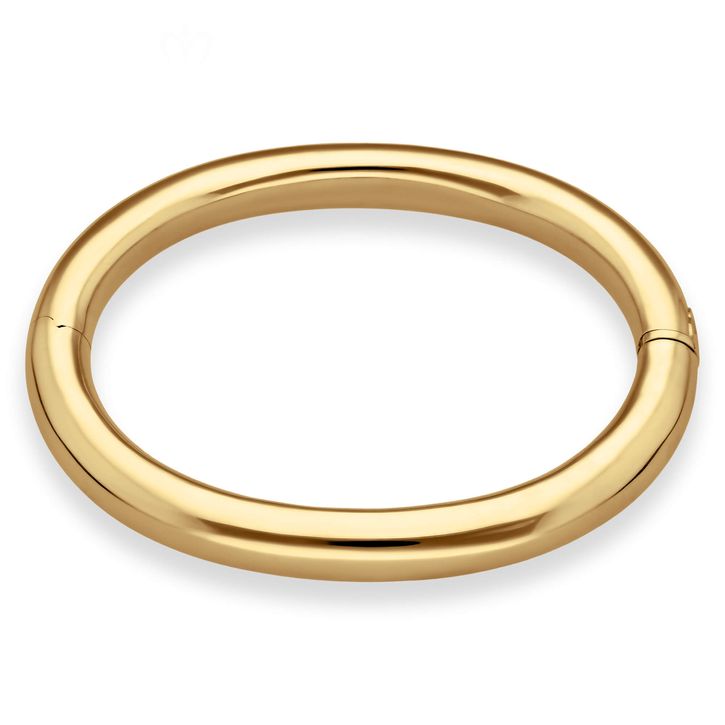 8mm Armreif aus 750 Gelbgold glänzend schlicht
