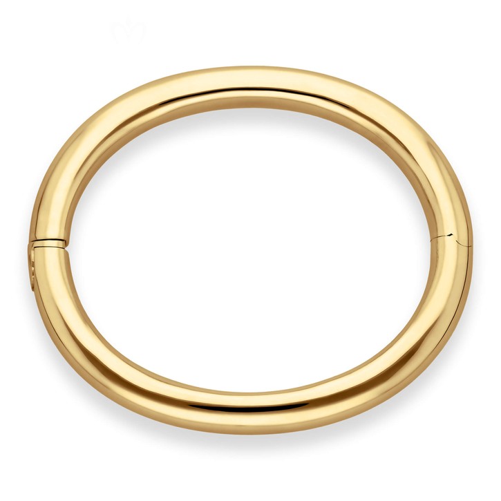8mm Armreif aus 750 Gelbgold glänzend schlicht