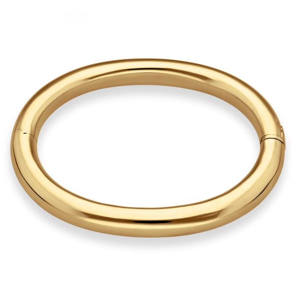 8mm Armreif aus 750 Gelbgold glänzend schlicht