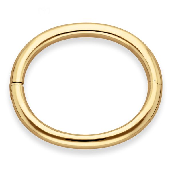 8mm Armreif aus 750 Gelbgold glänzend schlicht