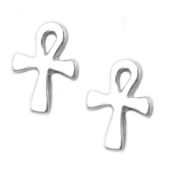 Ohrstecker Kreuz mit Schlaufe 925 Silber