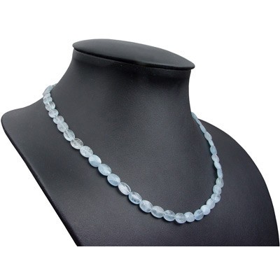 Kette aus Aquamarin facettiert 50cm