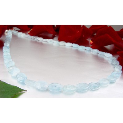 Kette aus Aquamarin facettiert 50cm