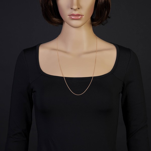 1.9mm Rund-Ankerkette aus 750 Rotgold 70cm