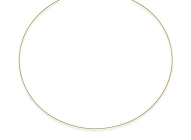 1mm Halsreif aus 750 Gelbgold 42cm