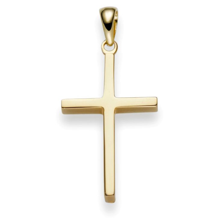 Anhänger Kreuz 30x14,5mm aus 750 Gelbgold