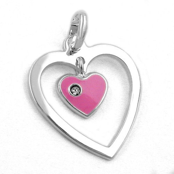 Anhänger rosa Herzchen im Herz 925 Silber