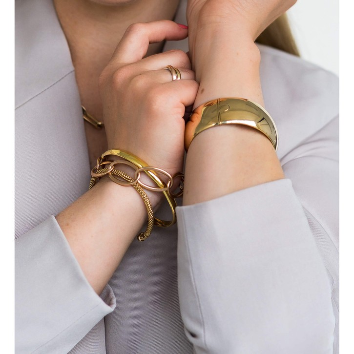 3-er Ring 3x3mm 585 Gold tricolor